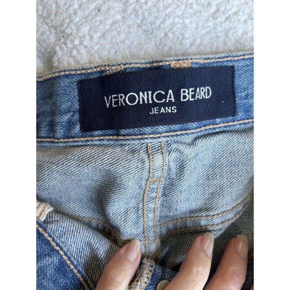 Veronica Beard Daniela Straight Leg Jeans Size 27 Waist  Button Fly Classic Demi - Picture 5 of 6